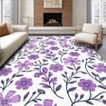 thumbnail image 1 of ODIKA 2x3 Machine Washable Non-Slip Area Rug, Botanical Garden with Delicate Wildflower Vine Ultra Soft Rug, None, 551246, 1 of 7