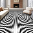 thumbnail image 1 of ODIKA 2x3 Machine Washable Non-Slip Area Rug, Elegant Monochrome Savanna Inspired Striped Symmetrical Decoration Ultra Soft Rug, None, 585010, 1 of 7