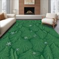 thumbnail image 1 of ODIKA 2x3 Machine Washable Non-Slip Area Rug, Festive Pine Spruce with Snowflake Embellishments Ultra Soft Rug, None, 649654, 1 of 7