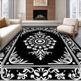 thumbnail image 1 of ODIKA 2x3 Machine Washable Non-Slip Area Rug, Floral Medallion Motif with Interlocking Vines and Petal Accents Ultra Soft Rug, None, 553468, 1 of 7