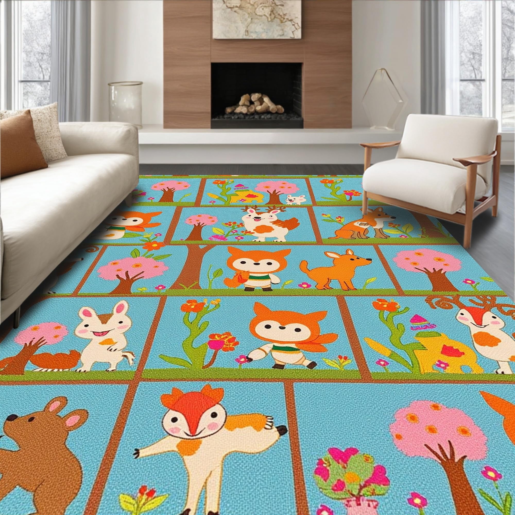 ODIKA Ultra Soft Area Rug 2x3, Non Slip, Stain Resistant, Washable Area ...