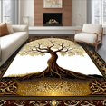 thumbnail image 1 of Ultra Soft Area Rug, Transitional Ethnic Design Sensibility, Non Slip, Stain Resistant, Washable Area Rugs for Living Room, Bedroom(Gold, 2X3), 1 of 8