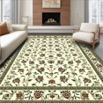thumbnail image 1 of Ultra Soft Area Rug, Chic Greenery Expression, Non Slip, Stain Resistant, Washable Area Rugs for Living Room, Bedroom(Beige, 2X3), 1 of 8