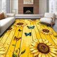 thumbnail image 1 of Ultra Soft Area Rug, Colorful Rustic Butterfly Motif, Non Slip, Stain Resistant, Washable Area Rugs for Living Room, Bedroom(Yellow, 2X3), 1 of 8