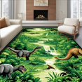 thumbnail image 1 of Ultra Soft Area Rug, Exciting Safari Animal Graphics, Non Slip, Stain Resistant, Washable Area Rugs for Living Room, Bedroom(Green, 2X3), 1 of 8