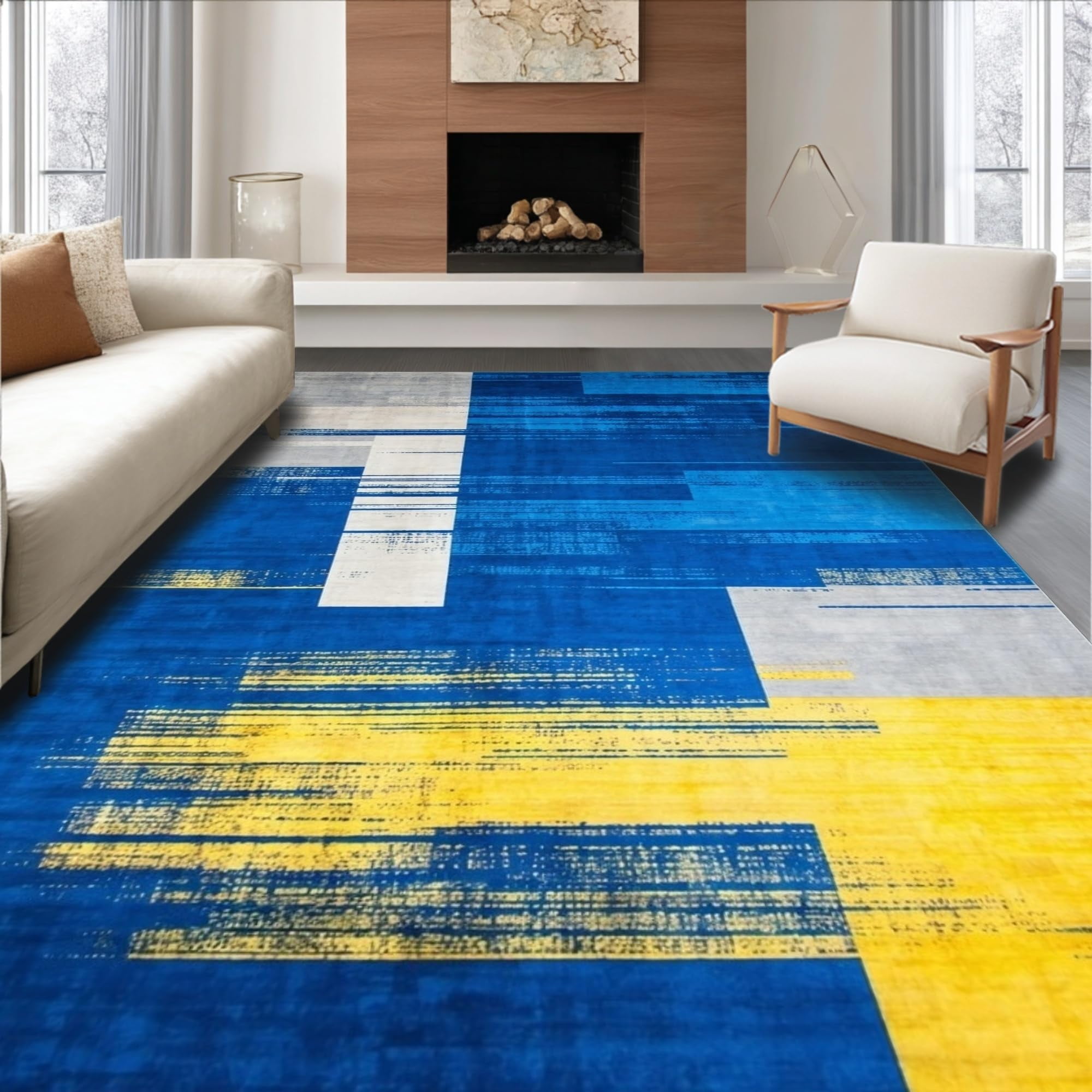 ODIKA Ultra Soft Area Rug 2x3, Non Slip, Stain Resistant, Washable Area ...