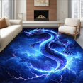 thumbnail image 1 of Ultra Soft Area Rug, Vibrant Cosmic Dragon Imagery, Non Slip, Stain Resistant, Washable Area Rugs for Living Room, Bedroom(Blue, 2X3), 1 of 8