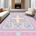 thumbnail image 1 of ODIKA 2x3 Machine Washable Non-Slip Area Rug, Palatial Medallion Trellis with Flourishing Floral Filigree Ultra Soft Rug, None, 577796, 1 of 7