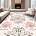 thumbnail image 1 of ODIKA 2x3 Machine Washable Non-Slip Area Rug, Refined Baroque Floral Arrangement with Curving Petal and Leaf Details Ultra Soft Rug, None, 537386, 1 of 7