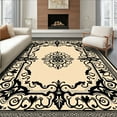 thumbnail image 1 of Ultra Soft Area Rug, Vintage Scrollwork Floral Design, Non Slip, Stain Resistant, Washable Area Rugs for Living Room, Bedroom(Beige, 2X3), 1 of 8