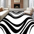 thumbnail image 1 of ODIKA 3x5 Machine Washable Non-Slip Area Rug, Contemporary Abstract Chevron Ripple Wave Design Ultra Soft Rug, None, 580835, 1 of 7