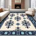 thumbnail image 1 of ODIKA 3x5 Machine Washable Non-Slip Area Rug, Damask Scrollwork Print Machine Traditional Ultra Soft Rug, None, 549434, 1 of 7