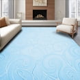 thumbnail image 1 of ODIKA 3x5 Machine Washable Non-Slip Area Rug, Enchanted Icy Wonderland with Twirling Flurries and Abstract Snow Ultra Soft Rug, None, 637908, 1 of 7