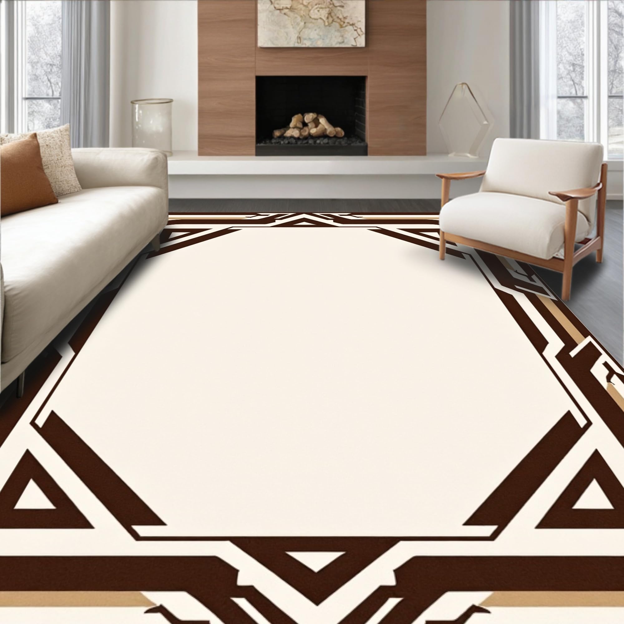 ODIKA Ultra Soft Area Rug 3x5, Non Slip, Stain Resistant, Washable Area ...