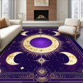 thumbnail image 1 of Ultra Soft Area Rug, Charming Celestial Whimsical Elements, Non Slip, Stain Resistant, Washable Area Rugs for Living Room, Bedroom(Purple, 3X5), 1 of 8