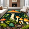 thumbnail image 1 of Ultra Soft Area Rug, Multi Color Vintage Mushroom Home Decor Mat, Non Slip, Stain Resistant, Washable Area Rugs for Living Room, Bedroom(Red, 3X5), 1 of 8