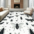thumbnail image 1 of Ultra Soft Area Rug, Abstract Bug Print, Non Slip, Stain Resistant, Washable Area Rugs for Living Room, Bedroom(Black, 3X5), 1 of 8