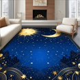 thumbnail image 1 of Ultra Soft Area Rug, Dynamic Galactic Imagery Palette, Non Slip, Stain Resistant, Washable Area Rugs for Living Room, Bedroom(Gold, 3X5), 1 of 8