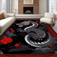 thumbnail image 1 of Ultra Soft Area Rug, Fantasy Themed Contemporary Decor, Non Slip, Stain Resistant, Washable Area Rugs for Living Room, Bedroom(Black, 3X5), 1 of 8