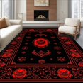 thumbnail image 1 of Ultra Soft Area Rug, Mysterious Tiled Gothic Flourish, Non Slip, Stain Resistant, Washable Area Rugs for Living Room, Bedroom(Red, 3X5), 1 of 8
