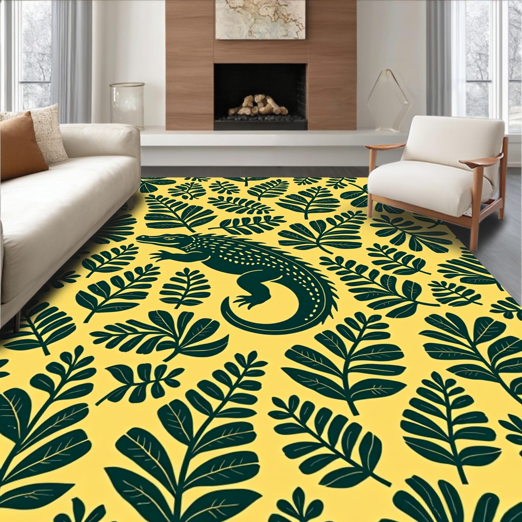 ODIKA Ultra Soft Area Rug 3x5, Whimsical Creature Storybook Animal ...