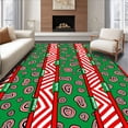 thumbnail image 1 of ODIKA 4x6 Machine Washable Non-Slip Area Rug, Cane Stripe Decorative with Peppermint Swirl Ultra Soft Rug, None, 613496, 1 of 7
