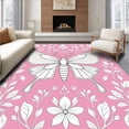 thumbnail image 1 of ODIKA 4x6 Machine Washable Non-Slip Area Rug, Celestial Moth with Delicate Poppy Embellishments Ultra Soft Rug, None, 514144, 1 of 7