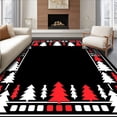 thumbnail image 1 of ODIKA 4x6 Machine Washable Non-Slip Area Rug, Conifer Celebration Doormat Festive Winter Welcoming Ultra Soft Rug, None, 732028, 1 of 7