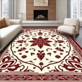 thumbnail image 1 of ODIKA 4x6 Machine Washable Non-Slip Area Rug, Elegant Floral Medallion Vintage Cabana Ultra Soft Rug, None, 661556, 1 of 7