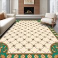 thumbnail image 1 of ODIKA 4x6 Machine Washable Non-Slip Area Rug, Exquisite Mosaic Trellis Vintage Inspired Functional Art Ultra Soft Rug, None, 579158, 1 of 7