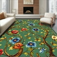 thumbnail image 1 of Ultra Soft Area Rug, Blossoming Vines Handtufted Heritage, Non Slip, Stain Resistant, Washable Area Rugs for Living Room, Bedroom(Green, 4X6), 1 of 8