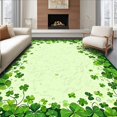 thumbnail image 1 of Ultra Soft Area Rug, Classic Emerald Shaped Embellishment, Non Slip, Stain Resistant, Washable Area Rugs for Living Room, Bedroom(Green, 4X6), 1 of 8