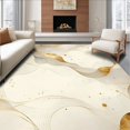 thumbnail image 1 of Ultra Soft Area Rug, Elegant Swirl Decorative Mat With Contemporary Artistic Design, Non Slip, Stain Resistant, Washable Area Rugs for Living Room, Bedroom(Beige, 4X6), 1 of 8