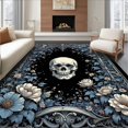 thumbnail image 1 of Ultra Soft Area Rug, Vivid Gothic Botanical Influences, Non Slip, Stain Resistant, Washable Area Rugs for Living Room, Bedroom(Blue, 4X6), 1 of 8