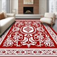 thumbnail image 1 of ODIKA 4x6 Machine Washable Non-Slip Area Rug, Timeless Damask Interlocking Motif Arrangement Ultra Soft Rug, None, 552096, 1 of 7