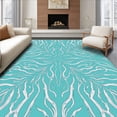 thumbnail image 1 of ODIKA 4x6 Machine Washable Non-Slip Area Rug, Wave Mosaic with Twisting Lattice Filigree Ultra Soft Rug, None, 597826, 1 of 7