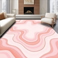 thumbnail image 1 of ODIKA 5x7 Machine Washable Non-Slip Area Rug, Abstract Blush Cloudscape with Dreamy Gradient Waves Floor Covering Ultra Soft Rug, None, 538924, 1 of 7