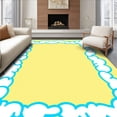 thumbnail image 1 of ODIKA 5x7 Machine Washable Non-Slip Area Rug, Animated Pup Adventure Scene Surrounded by Puffy Cloud Borders Ultra Soft Rug, None, 527551, 1 of 7