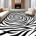 thumbnail image 1 of ODIKA 5x7 Machine Washable Non-Slip Area Rug, Artistic Swirl Spiral Vortex Twisting Curvilinear Ultra Soft Rug, None, 534036, 1 of 7