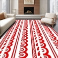 thumbnail image 1 of ODIKA 5x7 Machine Washable Non-Slip Area Rug, Cane Stripe Peppermint Swirl Entrance Design Ultra Soft Rug, None, 504045, 1 of 7
