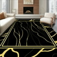 thumbnail image 1 of Ultra Soft Area Rug, Chic Elegant Vein Sophisticated Graceful Stylish Refined Enhancement, Non Slip, Stain Resistant, Washable Area Rugs for Living Room, Bedroom(Black, 5X7), 1 of 8