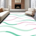 thumbnail image 1 of ODIKA 5x7 Machine Washable Non-Slip Area Rug, Contemporary Wave with Flowing Curved Lines Ultra Soft Rug, None, 522146, 1 of 7
