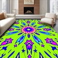 thumbnail image 1 of ODIKA 5x7 Machine Washable Non-Slip Area Rug, Kaleidoscope Burst with Psychedelic Retro Aesthetic Ultra Soft Rug, None, 525287, 1 of 7