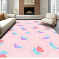 thumbnail image 1 of Ultra Soft Area Rug, Mist with Interlocking Cloud and Subtle Gradient Waves, Non Slip, Stain Resistant, Washable Area Rugs for Living Room, Bedroom(Pink, 5X7), 1 of 8