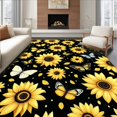 thumbnail image 1 of Ultra Soft Area Rug, Chic Abstract Butterfly Decoration, Non Slip, Stain Resistant, Washable Area Rugs for Living Room, Bedroom(Yellow, 5X7), 1 of 8
