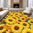 thumbnail image 1 of Ultra Soft Area Rug, Radiant Floral Celebration Design, Non Slip, Stain Resistant, Washable Area Rugs for Living Room, Bedroom(Yellow, 5X7), 1 of 8