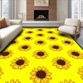 thumbnail image 1 of Ultra Soft Area Rug, Joyful Sunflower Inspired Decor, Non Slip, Stain Resistant, Washable Area Rugs for Living Room, Bedroom(Yellow, 5X7), 1 of 8