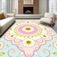 thumbnail image 1 of Ultra Soft Area Rug, Radiant Daisy with Layered Petal, Non Slip, Stain Resistant, Washable Area Rugs for Living Room, Bedroom(Pink, 5X7), 1 of 8
