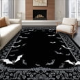 thumbnail image 1 of Ultra Soft Area Rug, Whimsical Halloween Themed Décor, Non Slip, Stain Resistant, Washable Area Rugs for Living Room, Bedroom(Black, 5X7), 1 of 8