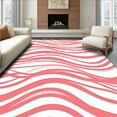 thumbnail image 1 of Ultra Soft Area Rug, Whisper Waves Ripple Design Floor Mat, Non Slip, Stain Resistant, Washable Area Rugs for Living Room, Bedroom(Pink, 5X7), 1 of 8